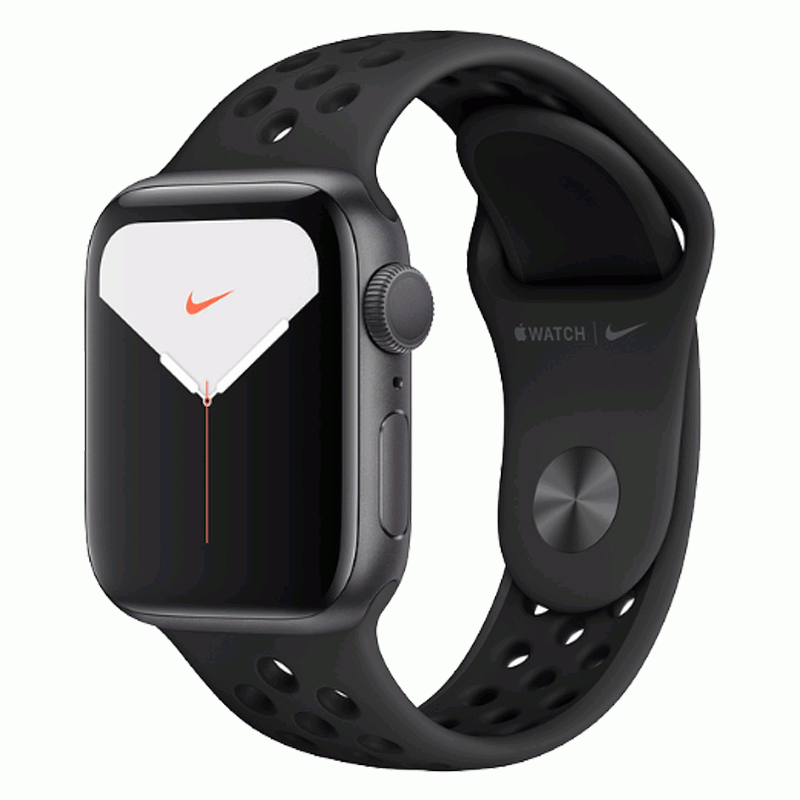Apple Watch Series 5 GPS + LTE 44mm Alu space Grau Nike Sportarmband schwarz