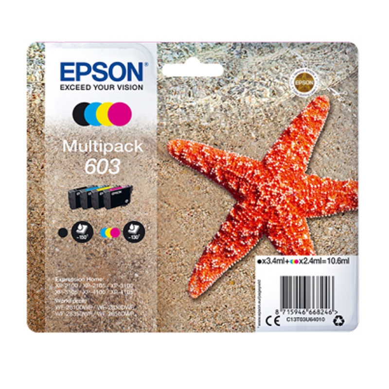 Epson 603 Multipack schwarz cyan magenta gelb