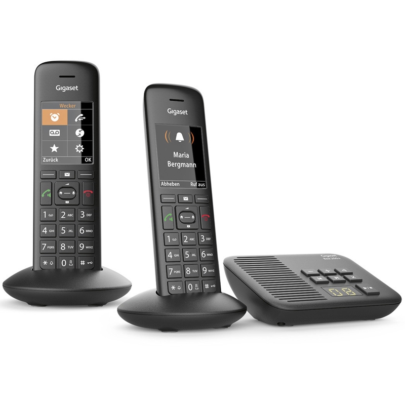 Gigaset C570A Duo schnurlos Telefon schwarz