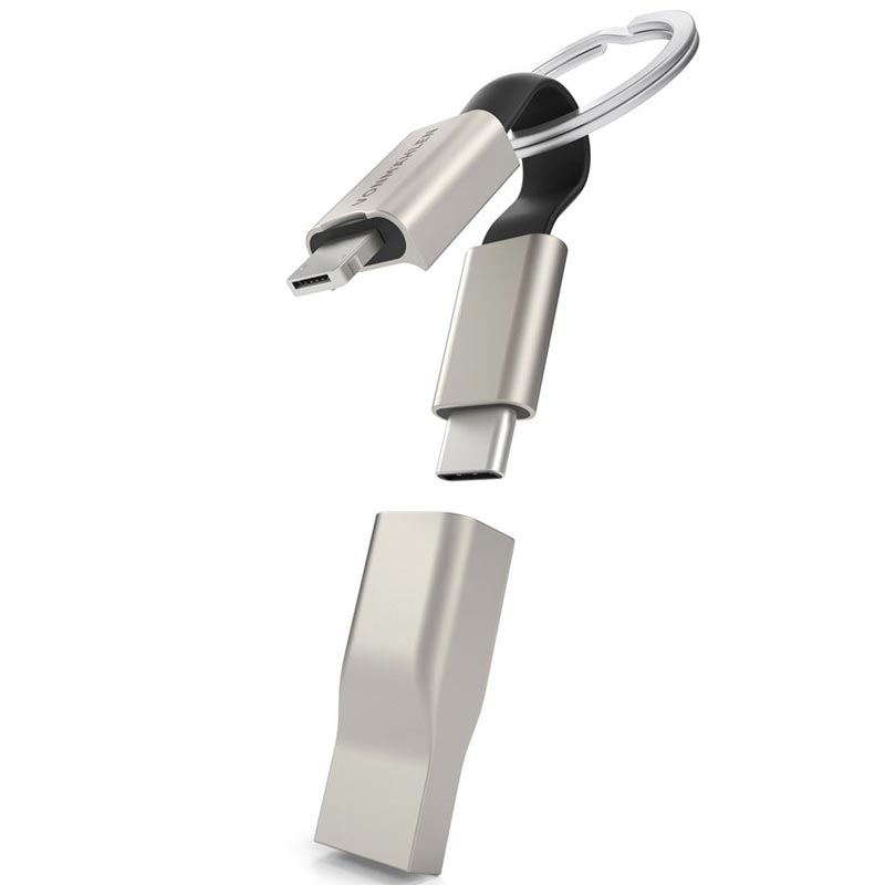 VONMÄHLEN High Five Signature – 5 in 1 Multi Ladekabel aluminium