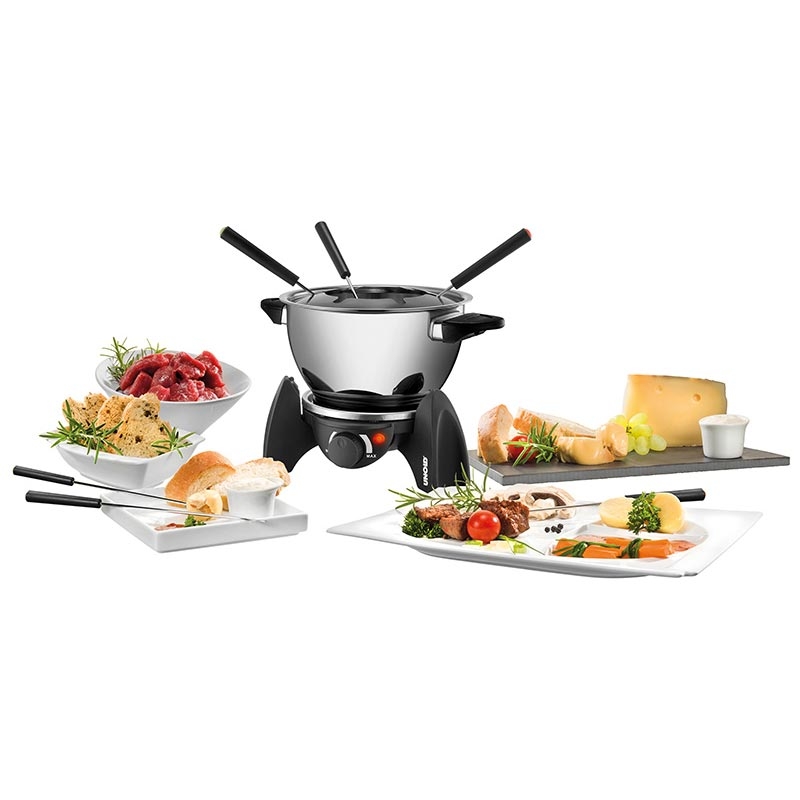 UNOLD UNO 48615 Fondueset, Wechseltopf (Edelstahl/Keramik)