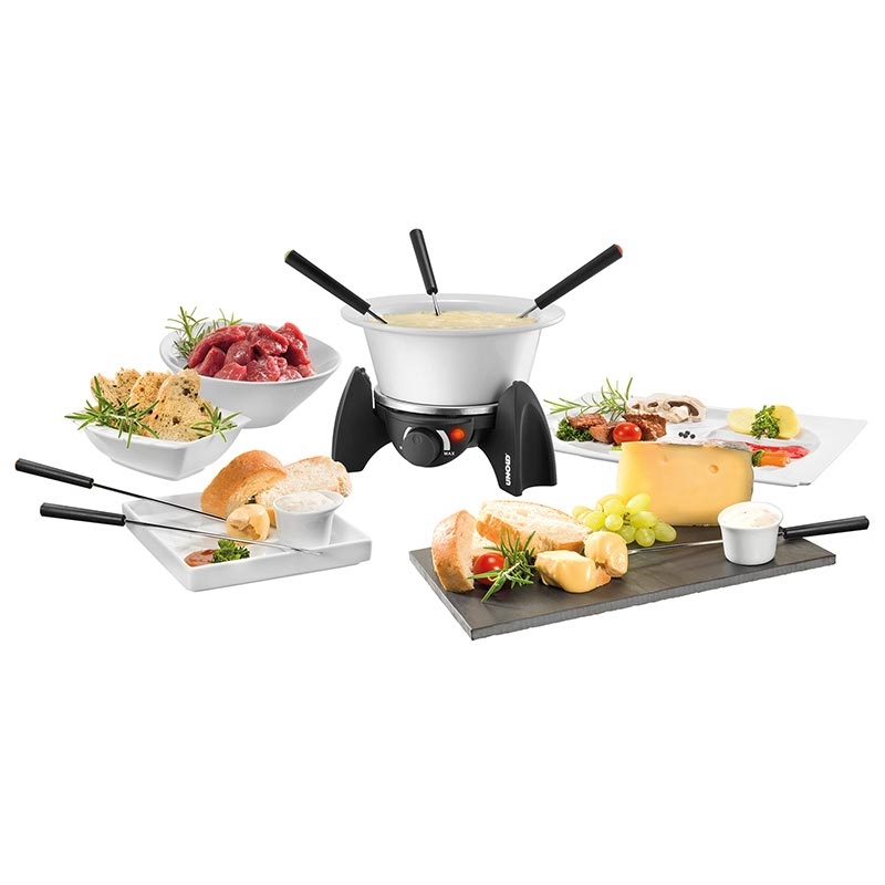 UNOLD UNO 48615 Fondueset, Wechseltopf (Edelstahl/Keramik)