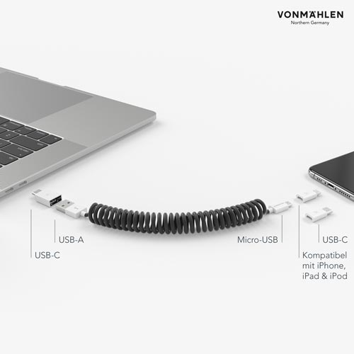VONMÄHLEN allroundo All-in-One Ladekabel rot