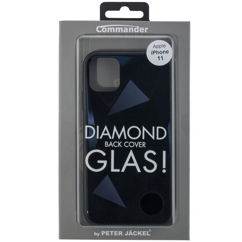 Peter Jäckel COMMANDER Glas Back Cover DIAMOND für Apple iPhone 11 Gray