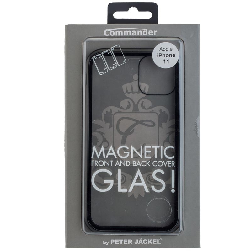 Peter Jäckel COMMANDER MAGNET COVER Duo Glas für Apple iPhone 11 Black