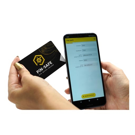 PIN-Safe NFC offline Daten-Tresor für Android & iOS inkl 2. Karte