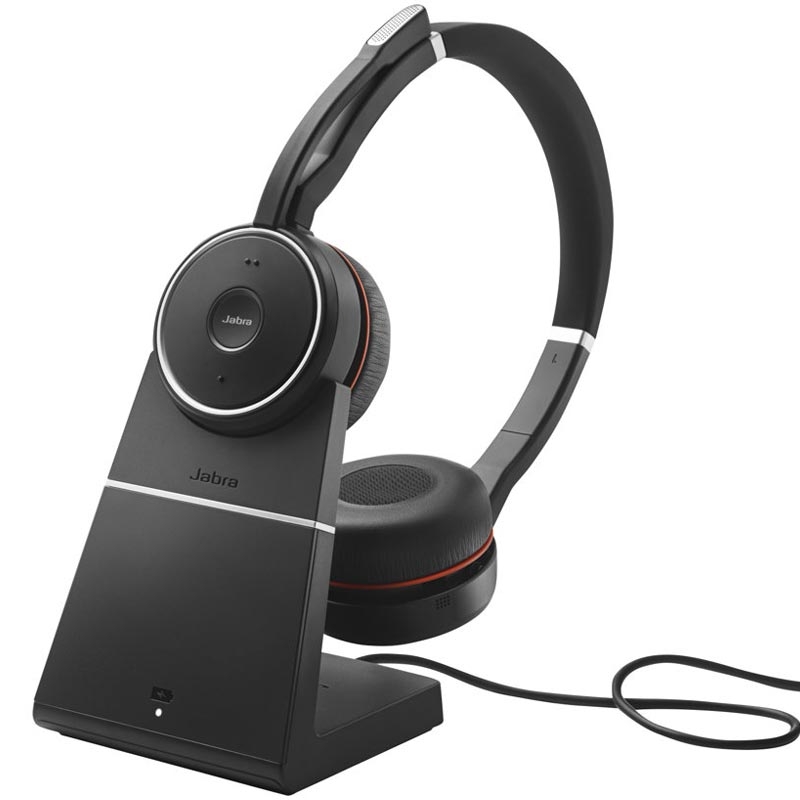 Jabra Evolve 75 UC DUO Bluetooth Headset mit Ladestation