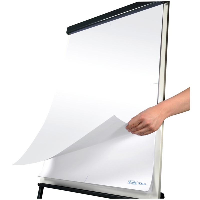 Herlitz Flipchartblock 68 x 99 cm, 20 Blatt blanko, 80 g/m² 5er Pack