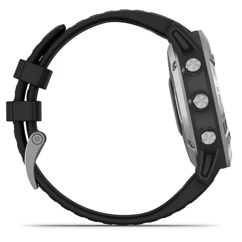 Garmin fenix 6 silber mit schwarzem Armband 47mm