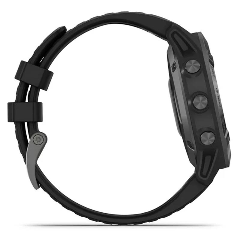Garmin fenix 6 Sapphire grau mit schwarzem Armband 47mm