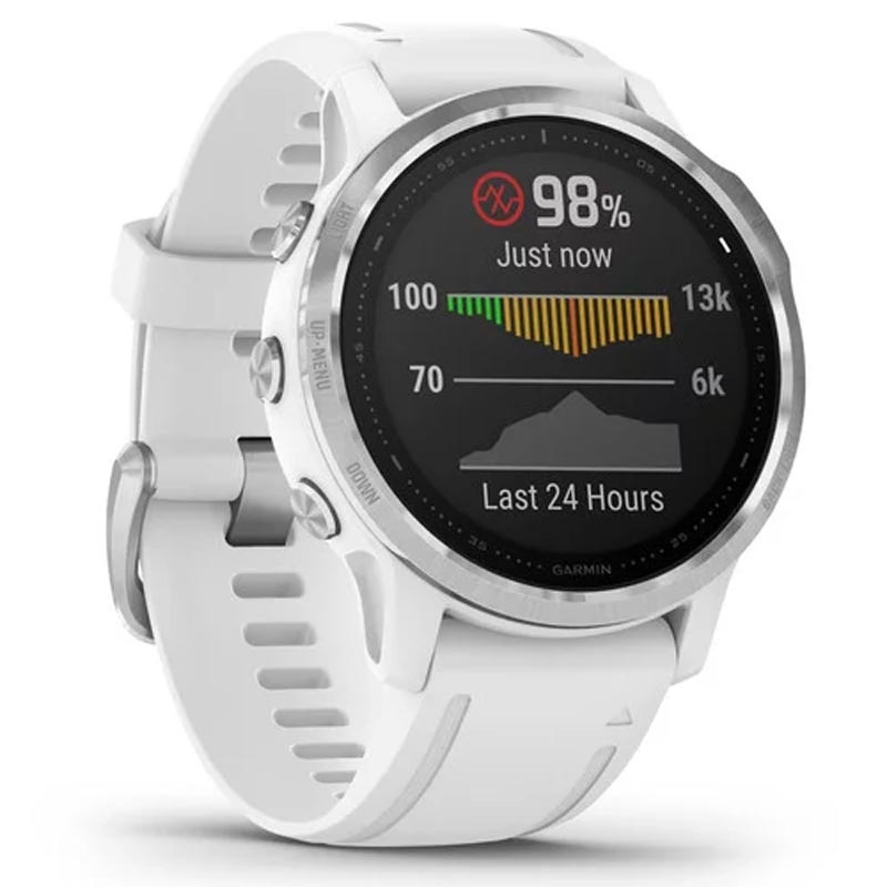 Garmin fenix 6S silber mit silbernem Armband 42mm