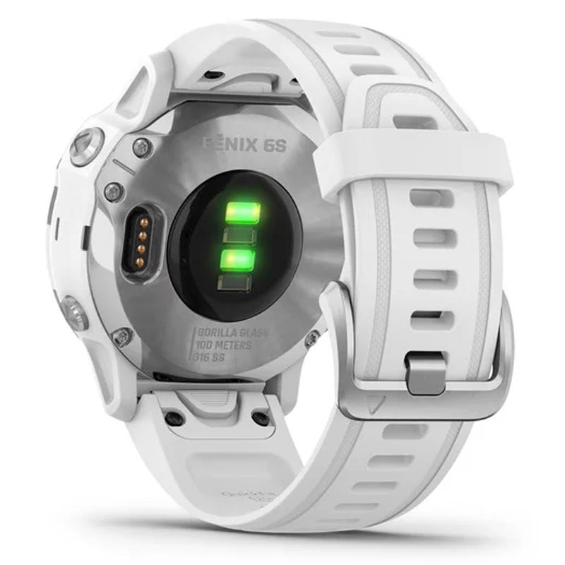 Garmin fenix 6S silber mit silbernem Armband 42mm