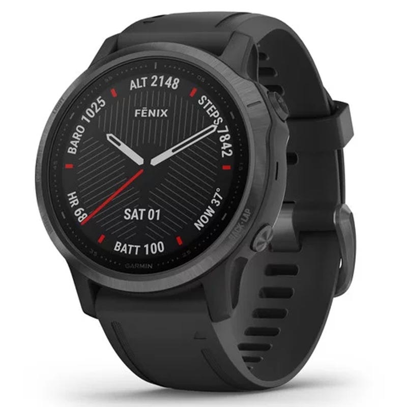 Garmin fenix 6S Sapphire grau mit schwarzem Armband 42mm