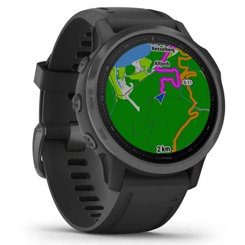 Garmin fenix 6S Sapphire grau mit schwarzem Armband 42mm