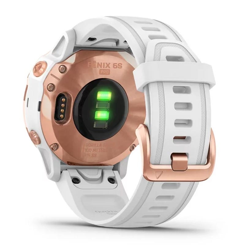 Garmin fenix 6S Pro rosegold mit weißem Armband 42mm