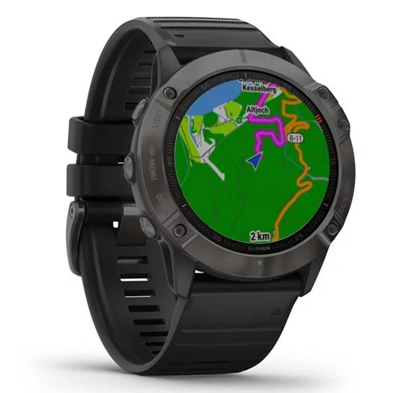 Garmin fenix 6X Sapphire grau mit schwarzem Armband 51mm