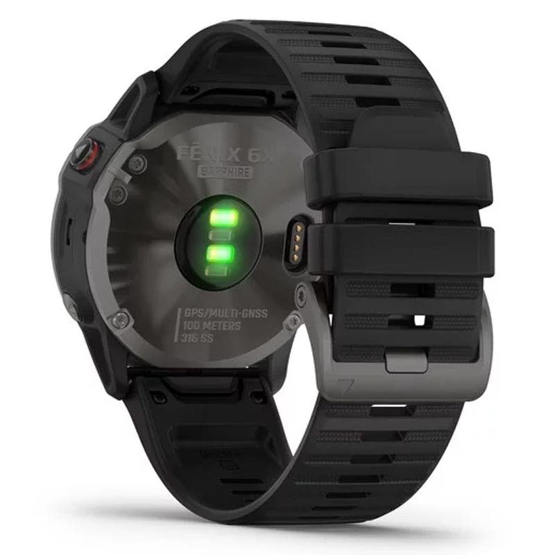 Garmin fenix 6X Sapphire grau mit schwarzem Armband 51mm