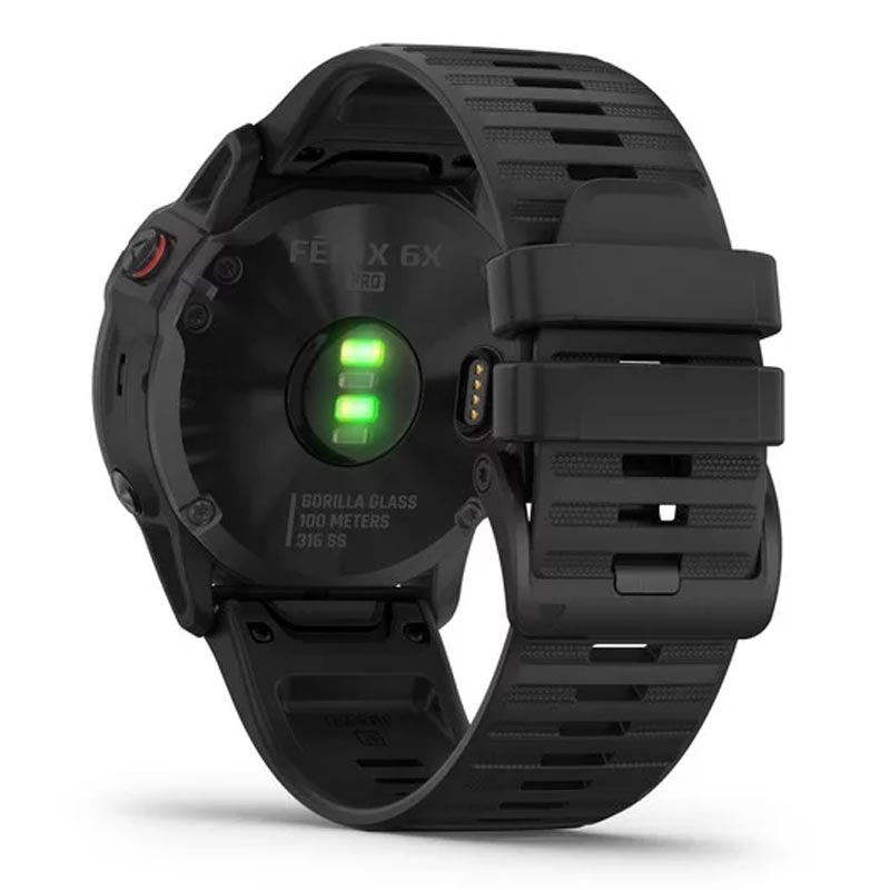 Garmin fenix 6X Pro schwarz mit schwarzem Armband 51mm