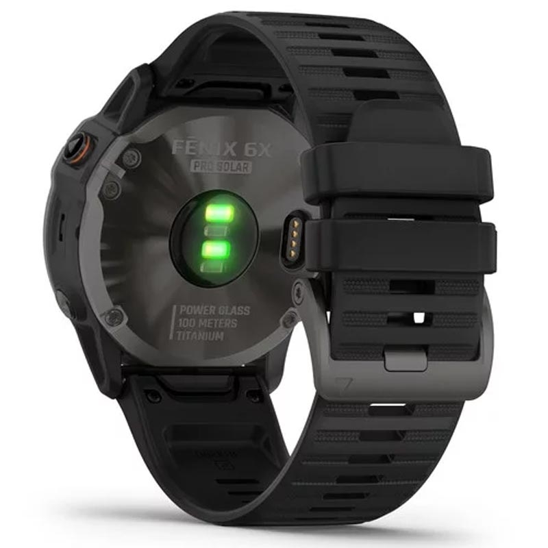 Garmin fenix 6X Pro Solar grau mit schwarzem Armband 51mm