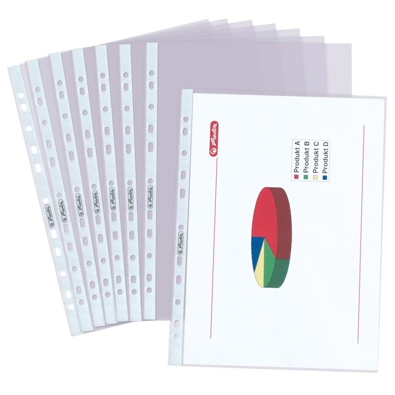 Herlitz Prospekthülle A4 genarbt 100St.
