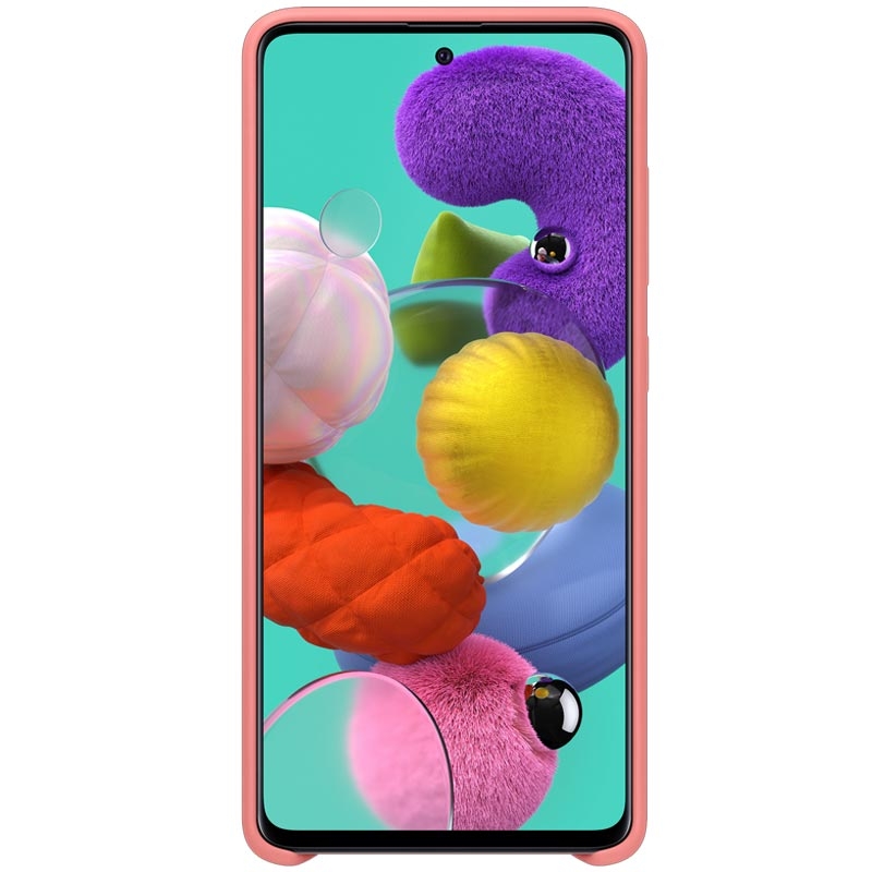 Samsung Silicone Cover EF für Galaxy A51 pink