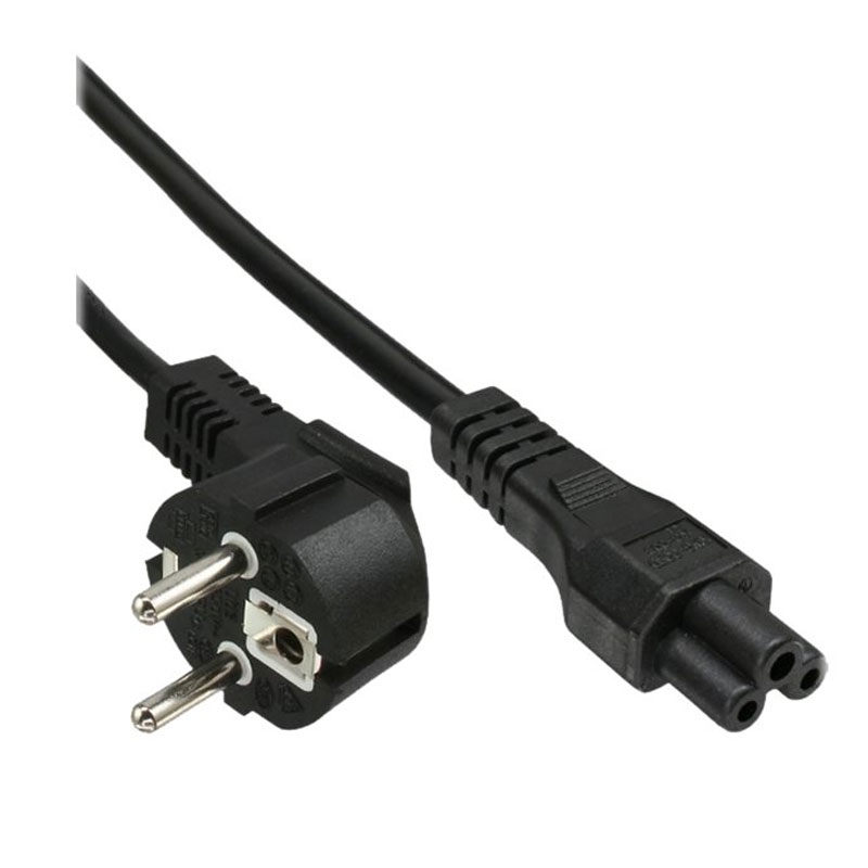 Netzkabel Schutzkontaktstecker 3-Polig 2m schwarz