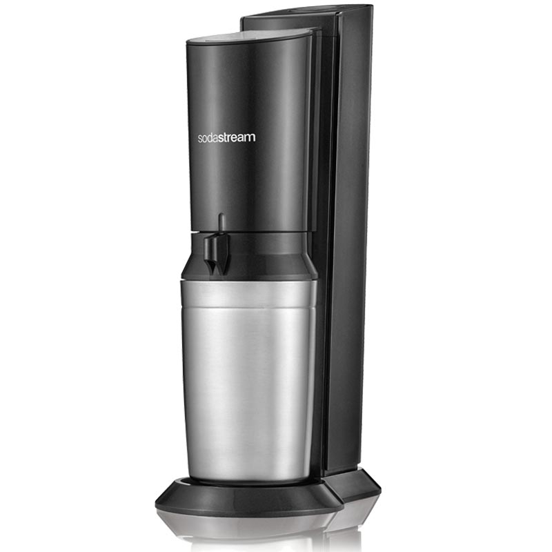 Sodastream Crystal 2.0 Wassersprudler Titan + Glaskaraffe + Co² Zylinder