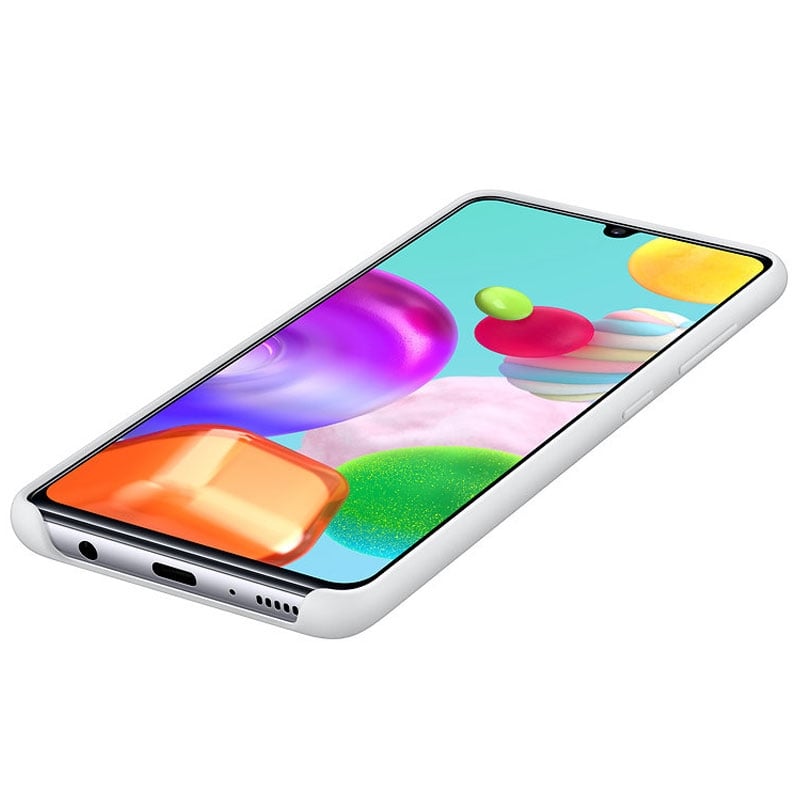 Samsung Silicone Cover EF-PA415 für Galaxy A41 weiß