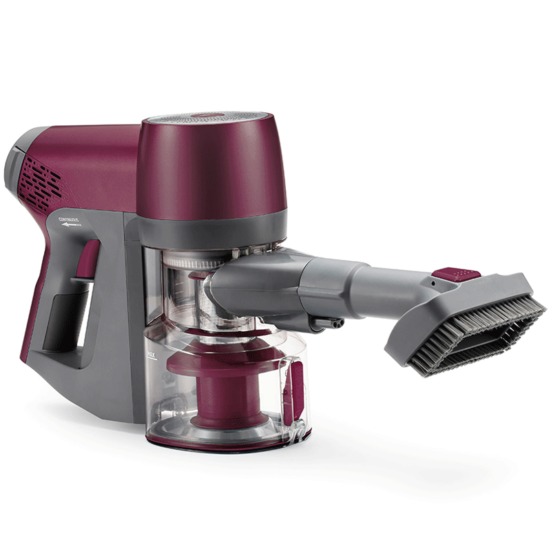 Grundig VCP 3830 2 in 1 Akku-Stielstaubsauger beere/ silber