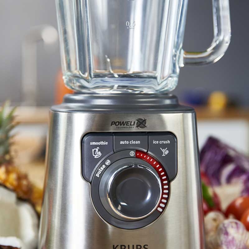 Krups KB 403D High Speed Standmixer Perfect Mix+ dunkelgrau/silver