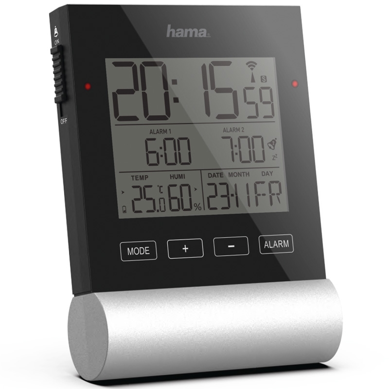 Hama Funkwecker Black Line schwarz