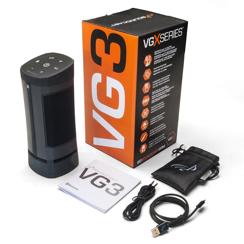 Soundcast VG 3 - der Praktische - Portable Indoor-Outdoor Bluetooth Lautsprecher