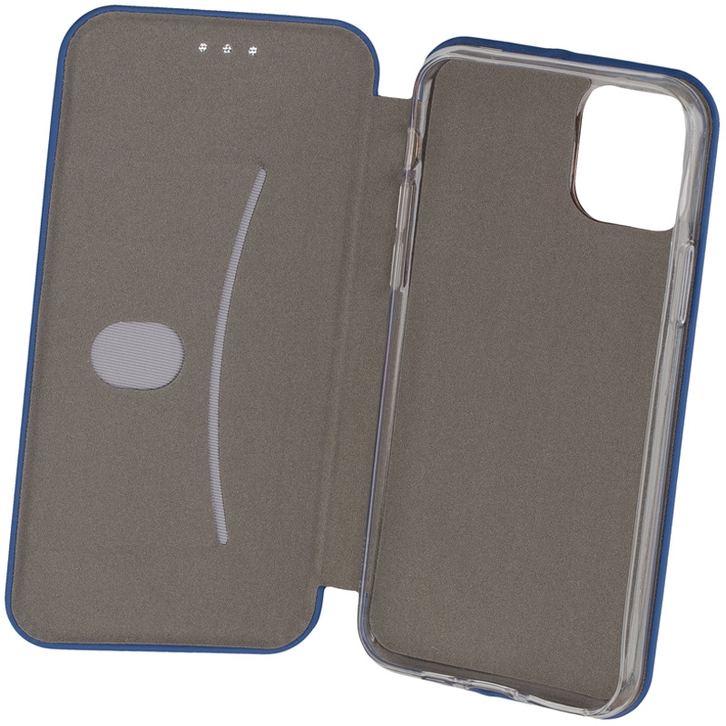 Peter Jäckel COMMANDER Book Case CURVE für Apple iPhone 12/12 Pro Soft Touch Maritim Blue