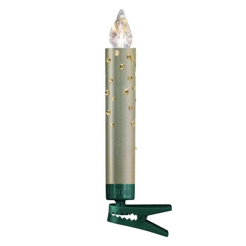 Krinner Lumix Crystal 5er Erweiterungs-Set Kabellose Christbaumkerzen Champagner (2. Wahl)