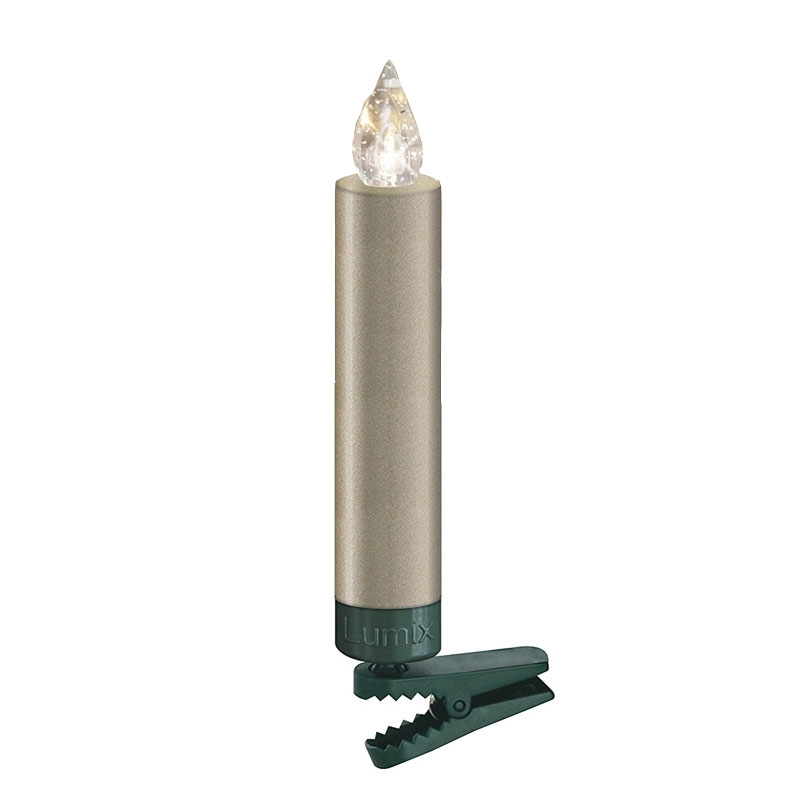 Krinner Lumix Premium 6er Erweiterungs-Set Kabellose Christbaumkerzen Cashmere