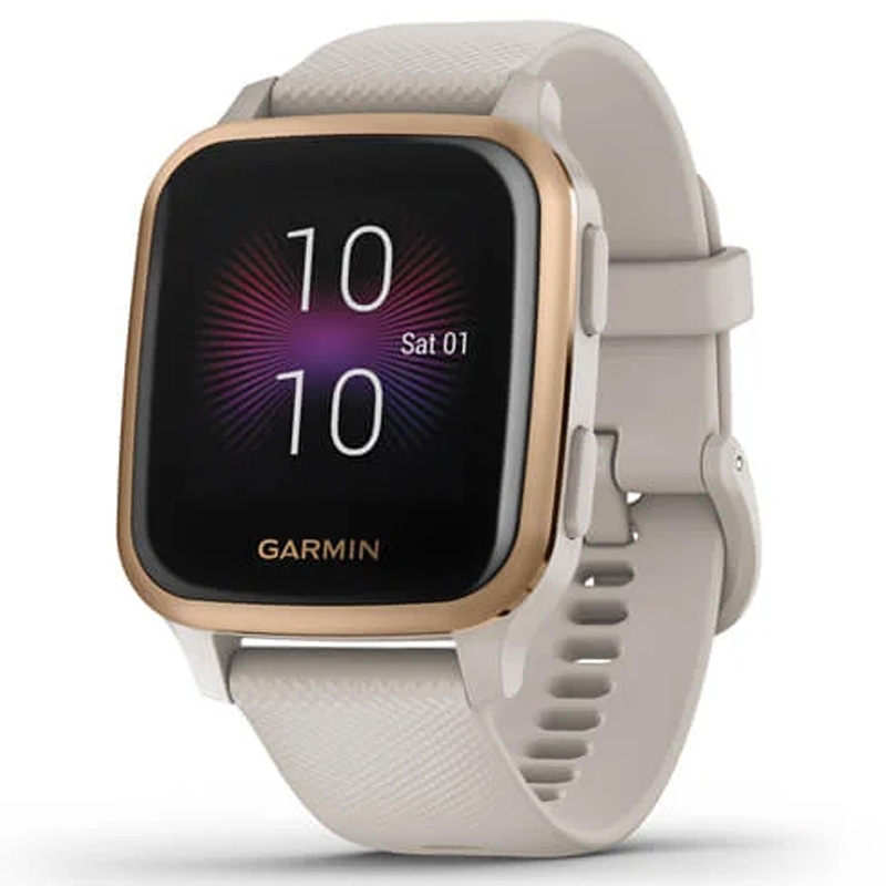 Garmin Venu SQ Music GPS-Fitness-Smartwatch beige/roségold
