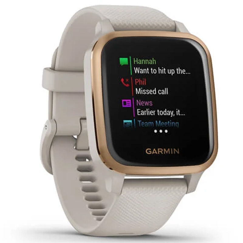 Garmin Venu SQ Music GPS-Fitness-Smartwatch beige/roségold