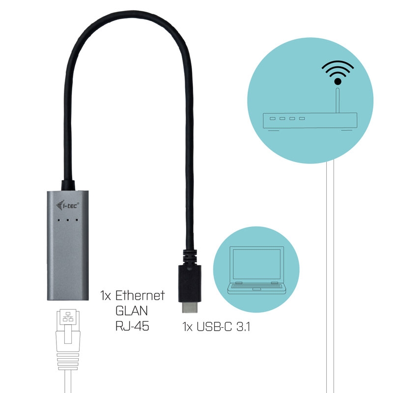 I-TEC USB-C auf Gigabit Ethernet Adapter