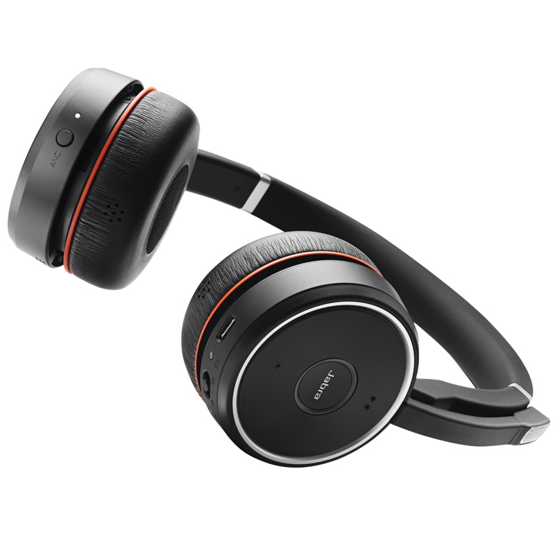 Jabra Evolve 75 Wireless On-Ear Kopfhörer schwarz-rot