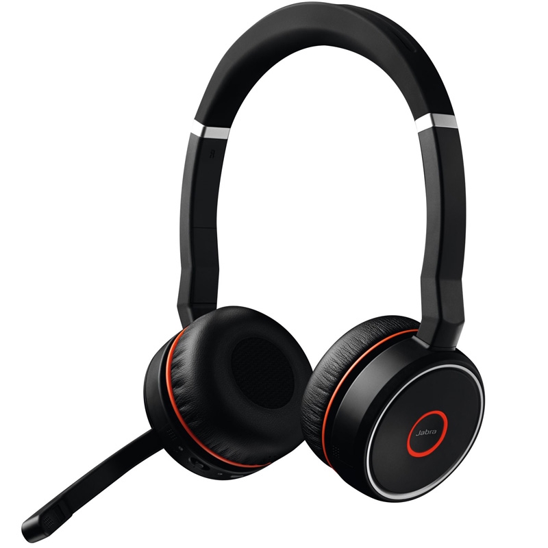 Jabra Evolve 75 Wireless On-Ear Kopfhörer schwarz-rot