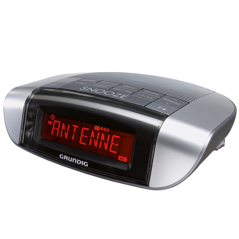 Grundig Sonoclock 660 UKW-RDS-Uhrenradio schwarz/silber