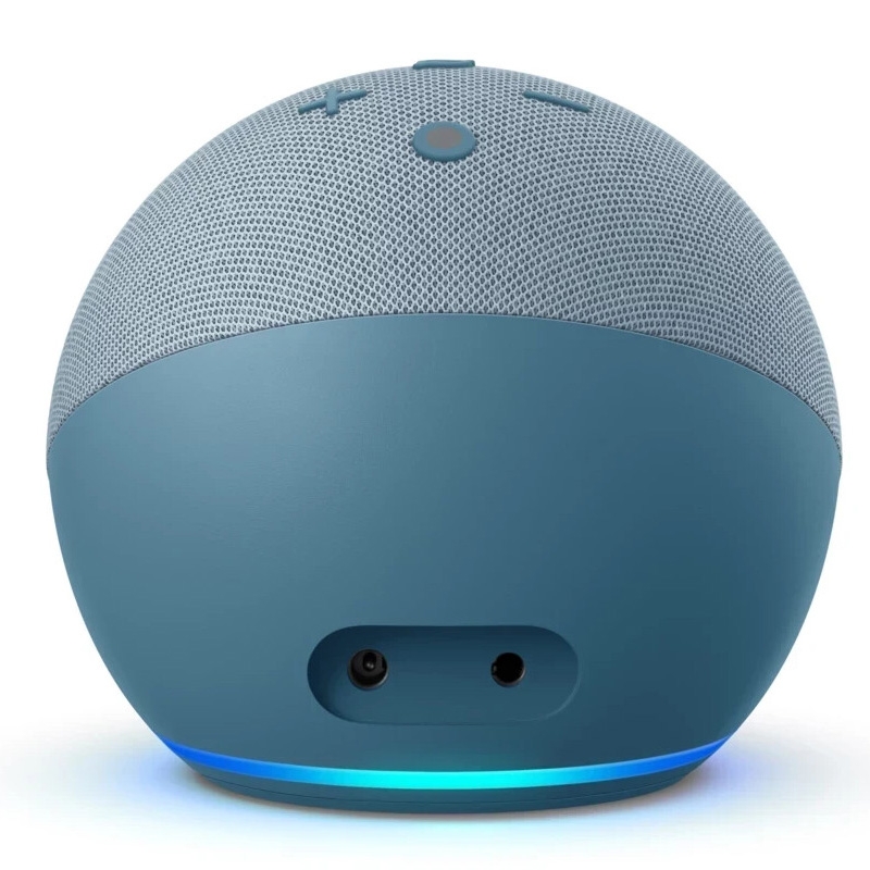 Amazon Echo Dot (4. Generation) Smarter Lautsprecher mit Alexa blaugrau mit Uhr