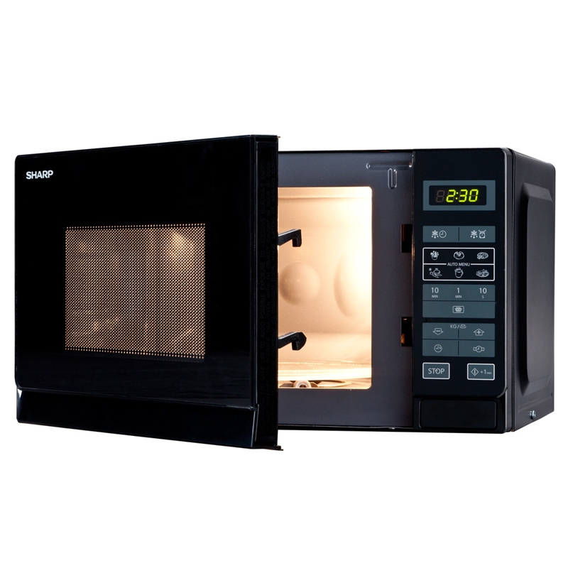 Sharp R242BKW Solo-Mikrowelle schwarz