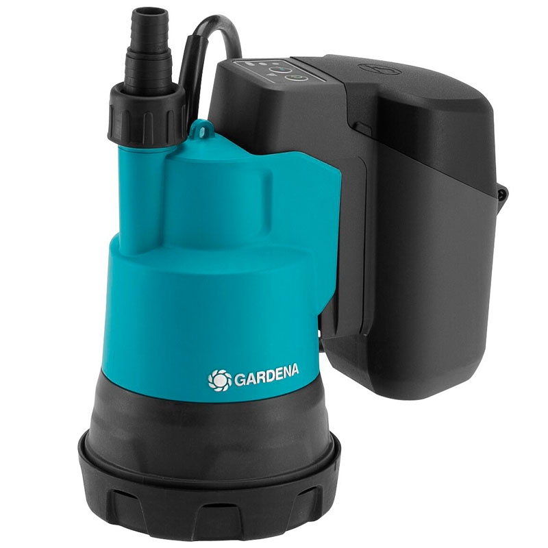 GARDENA 14600-20 Akku-Klarwasser-Tauchpumpe 2000/2 18V P4A Set