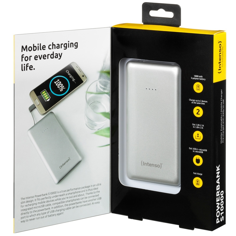 Intenso Powerbank S10000 Slim silber