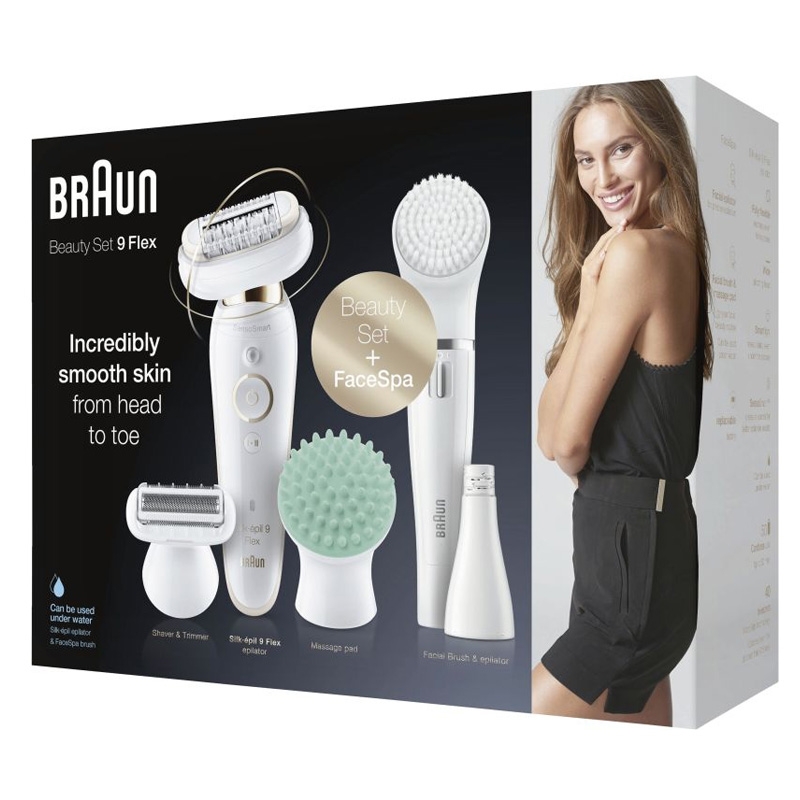 Braun Silk-Epil 9 Flex SES 9300 3D Epilierer weiß/gold
