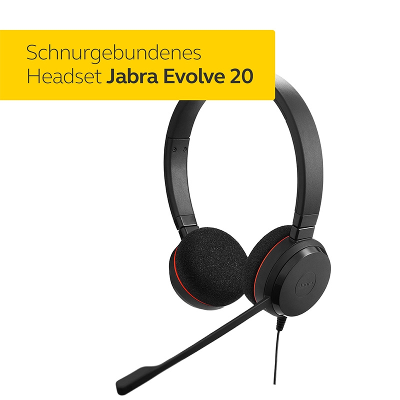Jabra Evolve 20 Stereo Headset black
