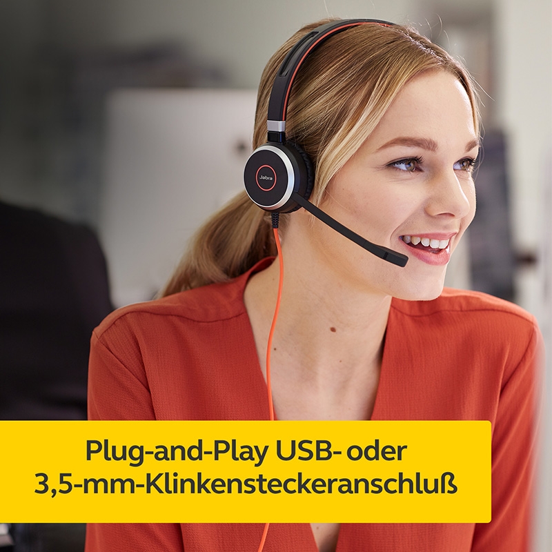 Jabra Evolve 40 UC Stereo Headset black