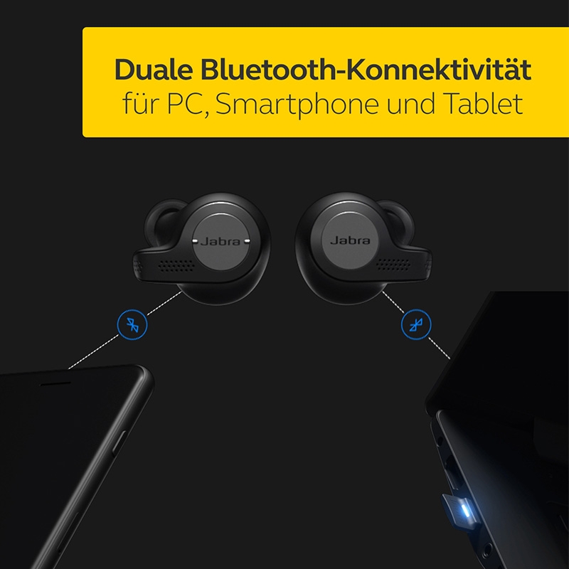 Jabra Evolve 65t True Wireless Stereo In-Ear Headset black