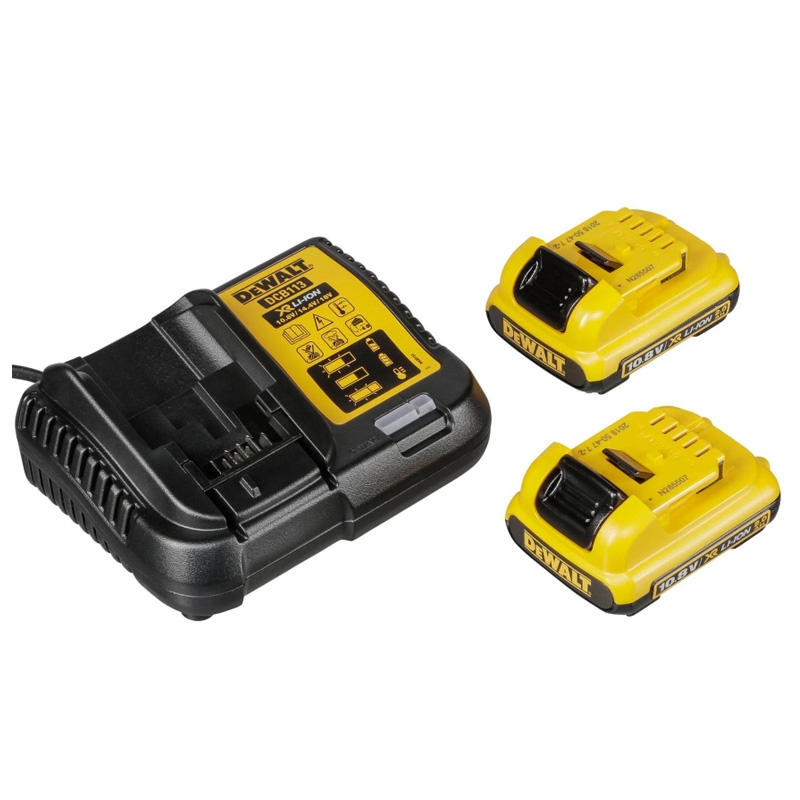 DeWalt DCD710D2-QW 10,8V 2x 2 Ah Akku-Bohrschrauber + Koffer